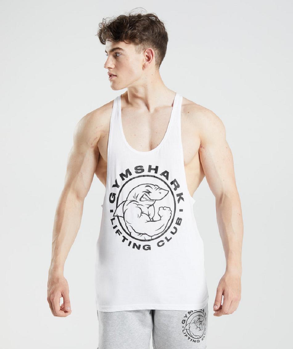 Stringers Gymshark Legacy Hombre Blancas | CO 3591JPQ